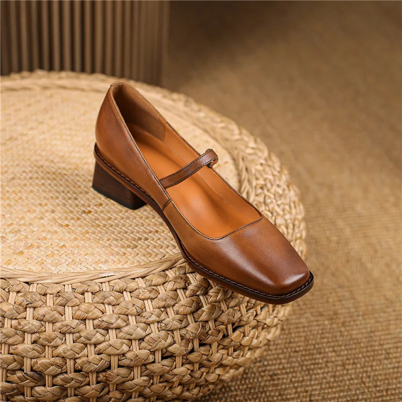 Ruby | Women’s Spring Strap Block Heel Shoes