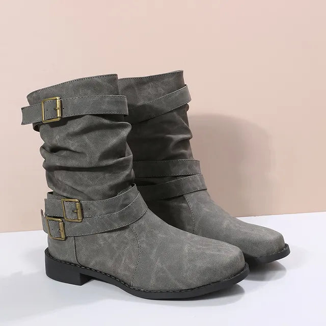 Slouch Mid-Calf Boots for Women – Effortlessly Chic & Comfortable