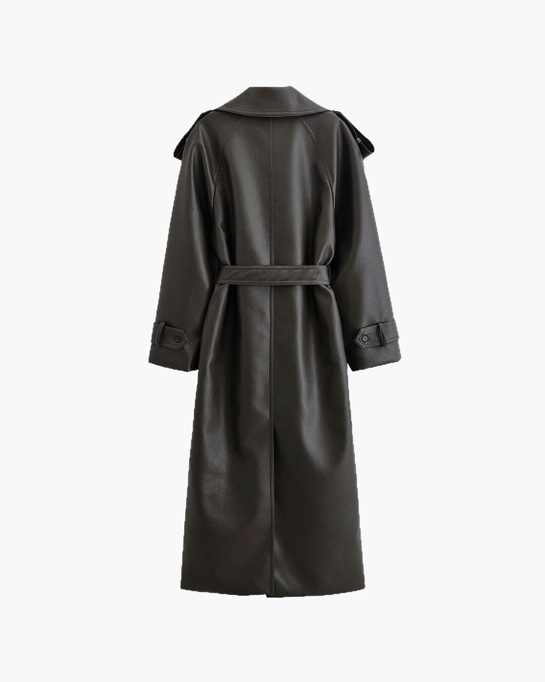 Audrey| Women’s Winter Long Trench Leather Coat