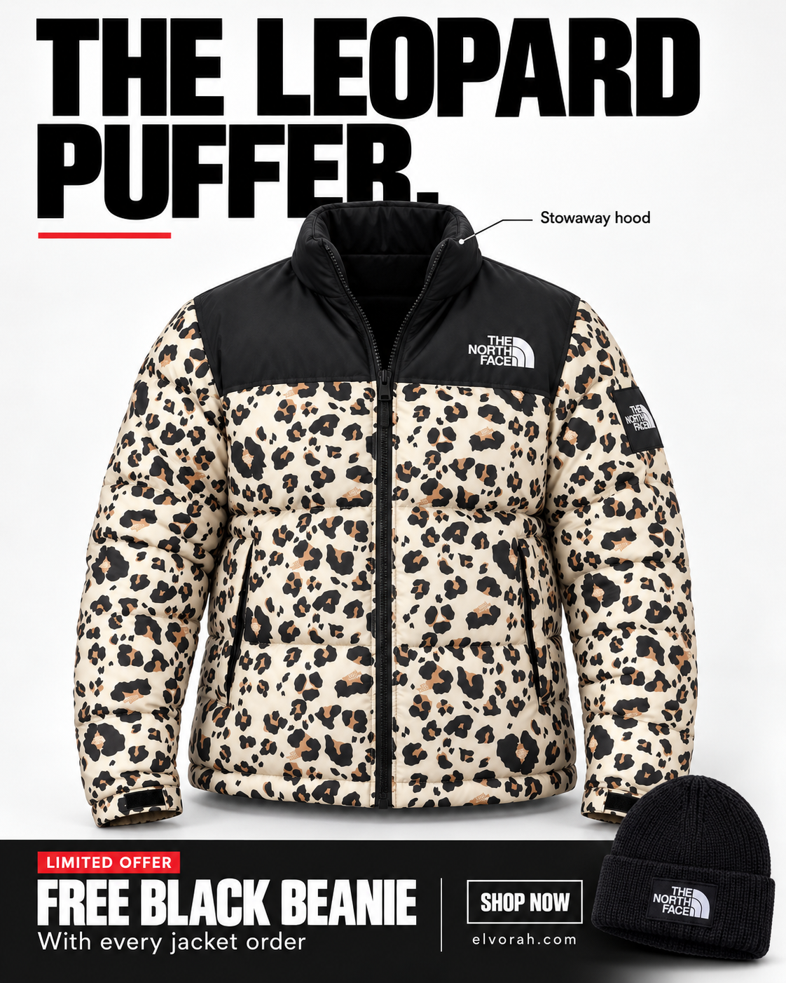 The NF Leopard Print Puffer Jacket (Limited stock available)