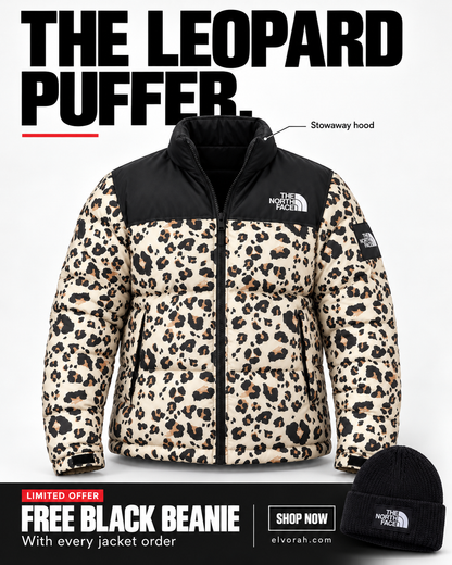 The NF Leopard Print Puffer Jacket (Limited stock available)