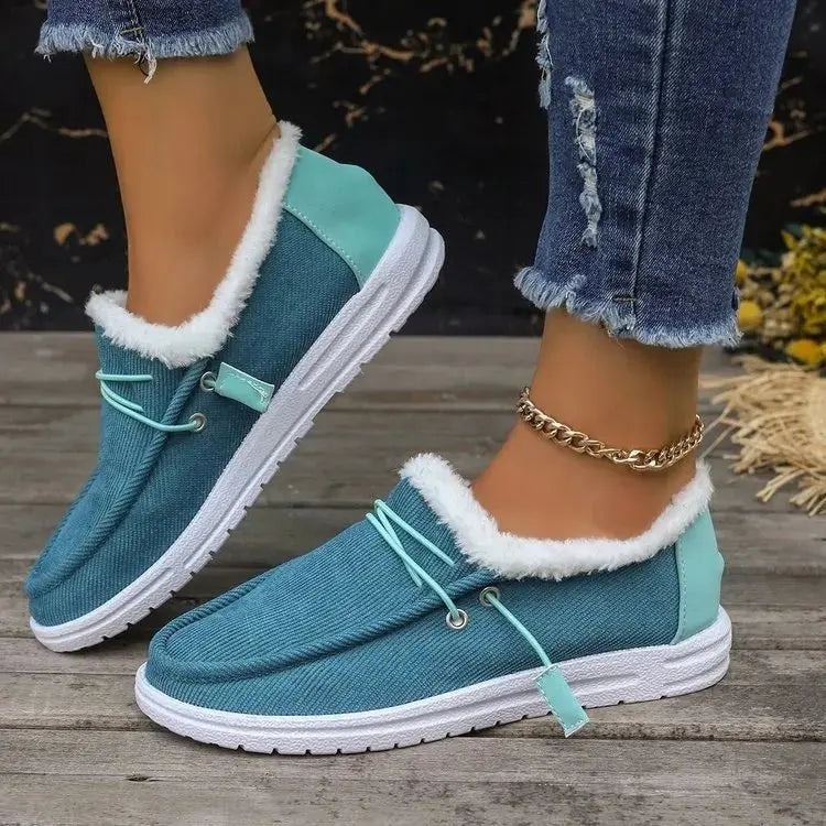 Thick Velvet Winter Shoes for Women – Cozy & Stylish Comfort
