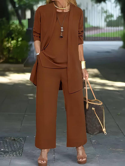 Bethany | Dreiteiliges, legeres Damen-Outfit-Set