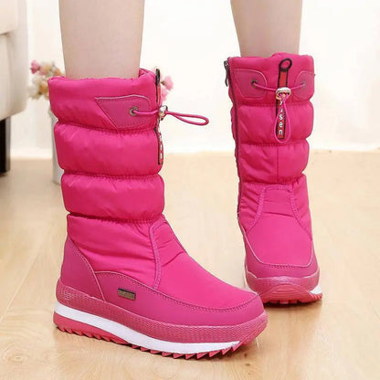 Waterproof Mid-Calf Boots for Women – Cozy & Stylish for Winter