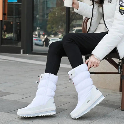 Waterproof Mid-Calf Boots for Women – Cozy & Stylish for Winter