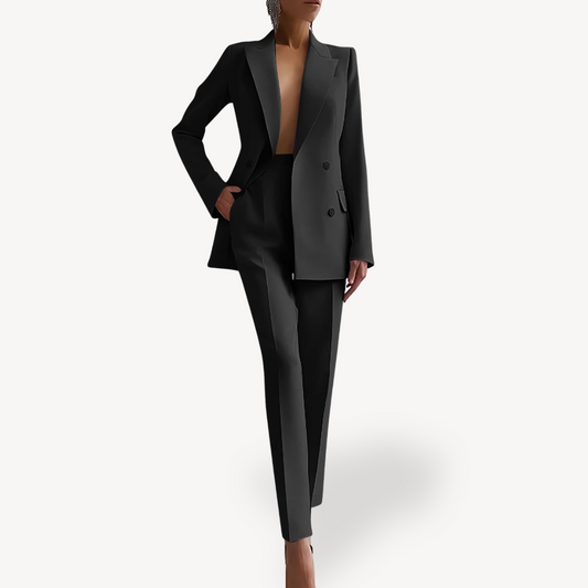 Fiona | Formeller Damen-Hosenanzug mit langem Blazer
