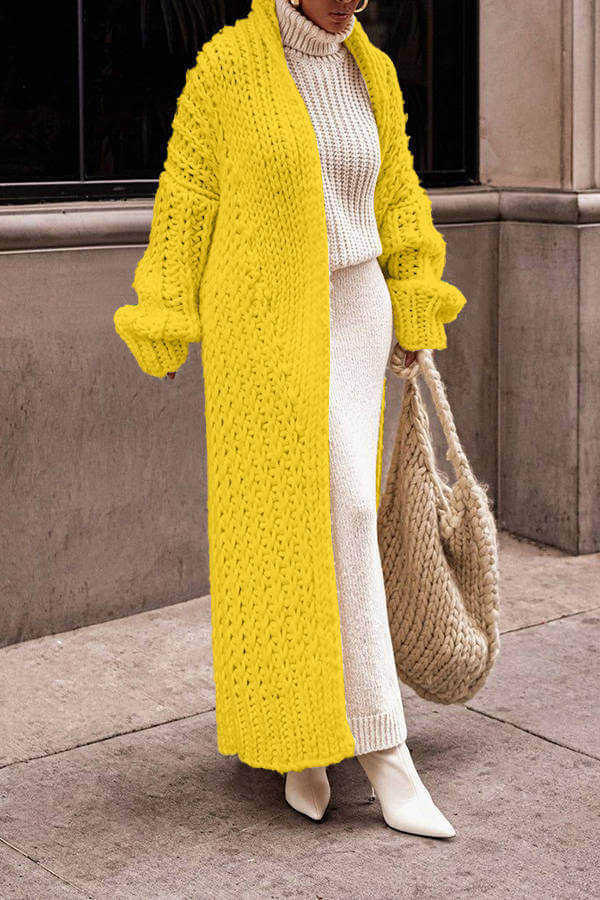 Grace | Damen Winter Strickjacke mit langen Ärmeln