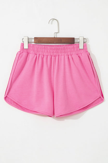 Sunset Stripe High-Waist Active Shorts — Beau Blue
