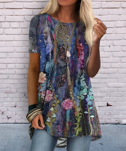 LM | Boho-inspired printed shirt