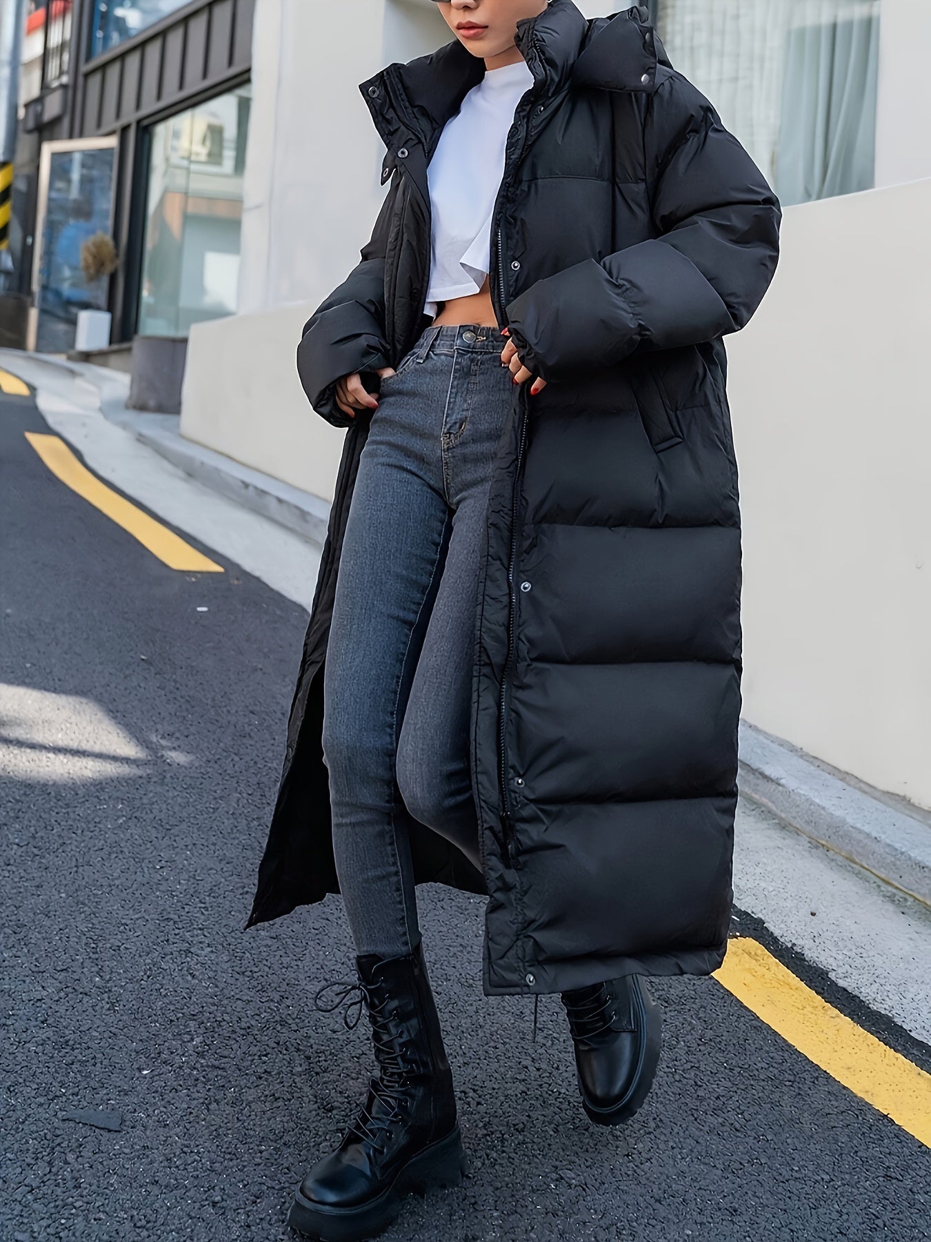 Jessica | Long Women's Puffer Jacket with Hood