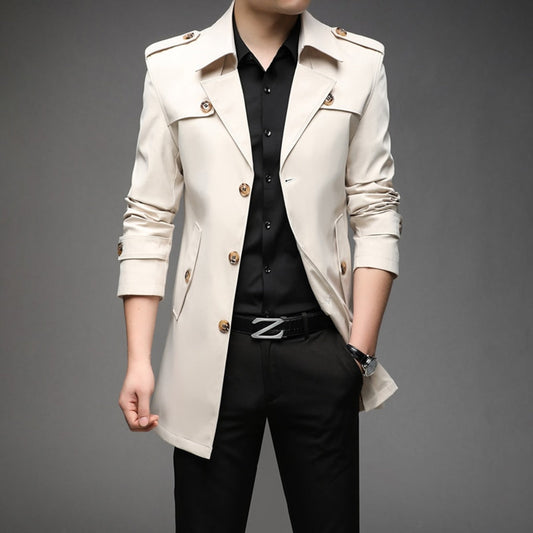 Richard | Leichter Einreiher-Trenchcoat für Herren