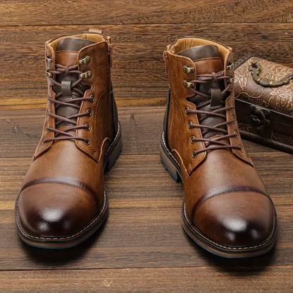 Aiden | Vintage Schnürstiefel aus Leder für Herren