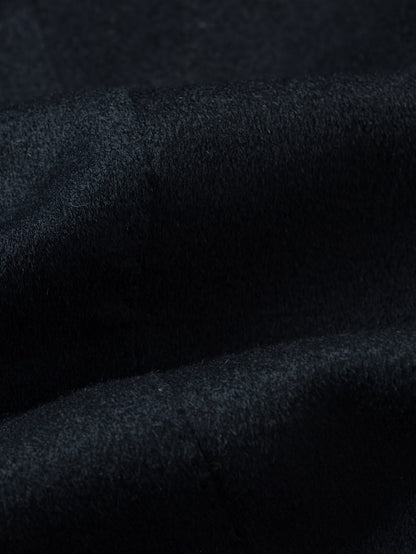 Men's Button-Front Overcoat Collar Pockets