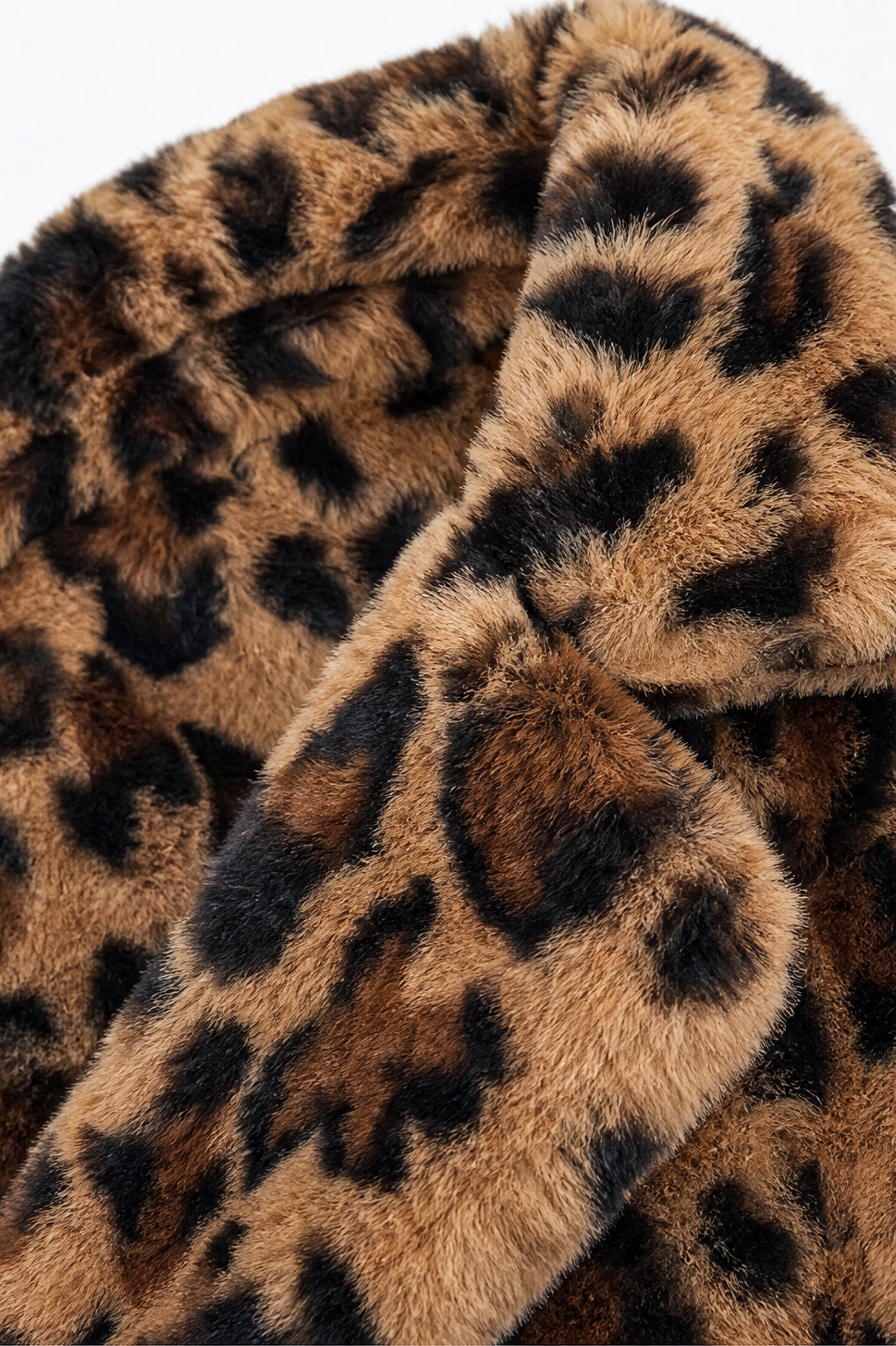 Women's Luxurious Leopard Print Faux Fur Longline Winter Coat