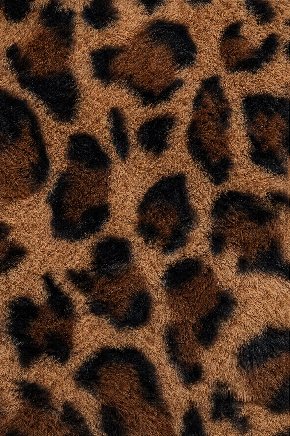 Women's Luxurious Leopard Print Faux Fur Longline Winter Coat