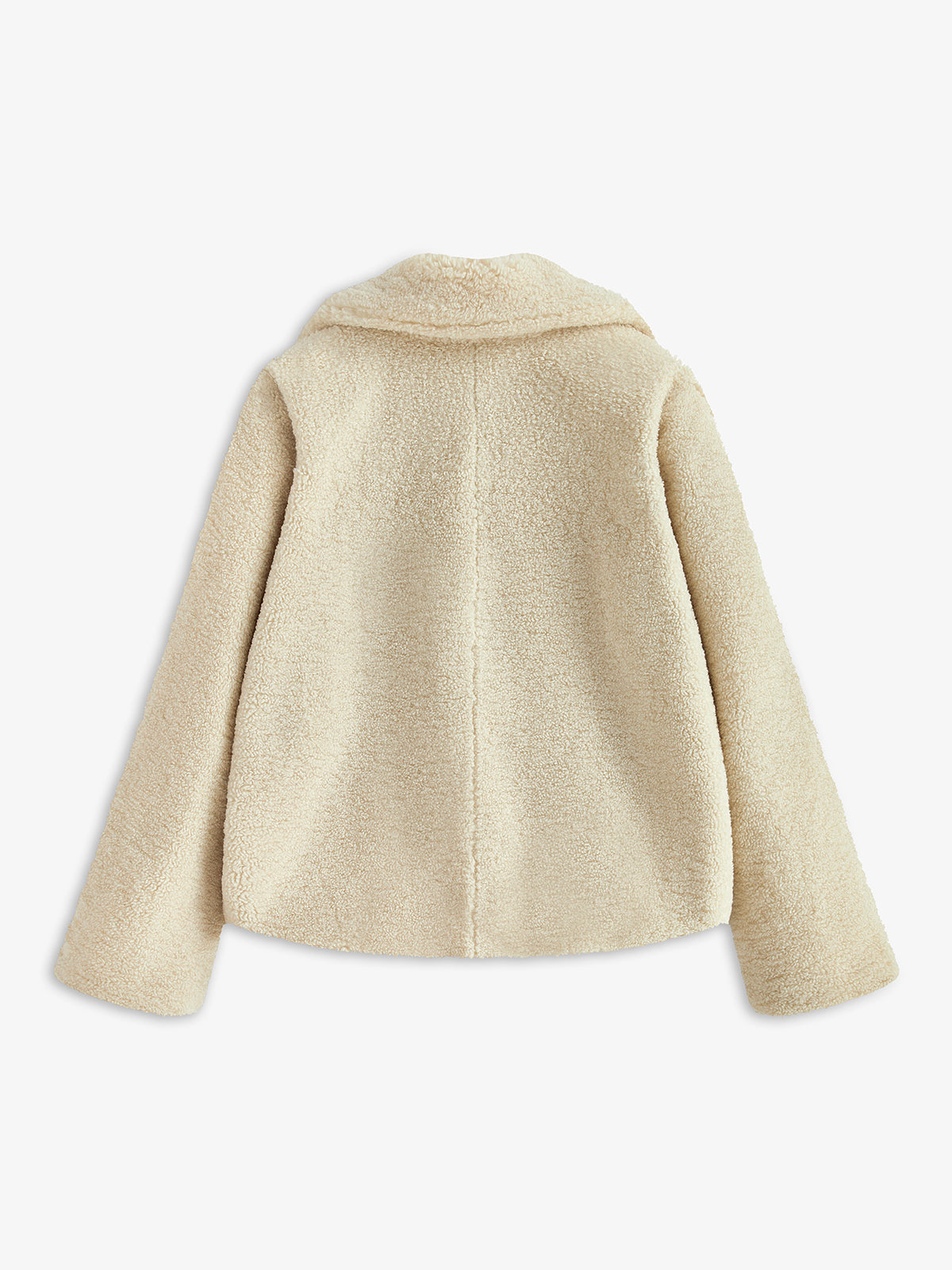 Women's Teddy Coat Relaxed Fit with Collared Neckline