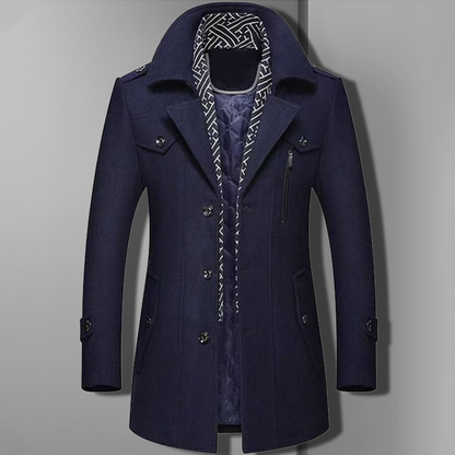 Patrick | Men’s Double Breasted Military Style Overcoat
