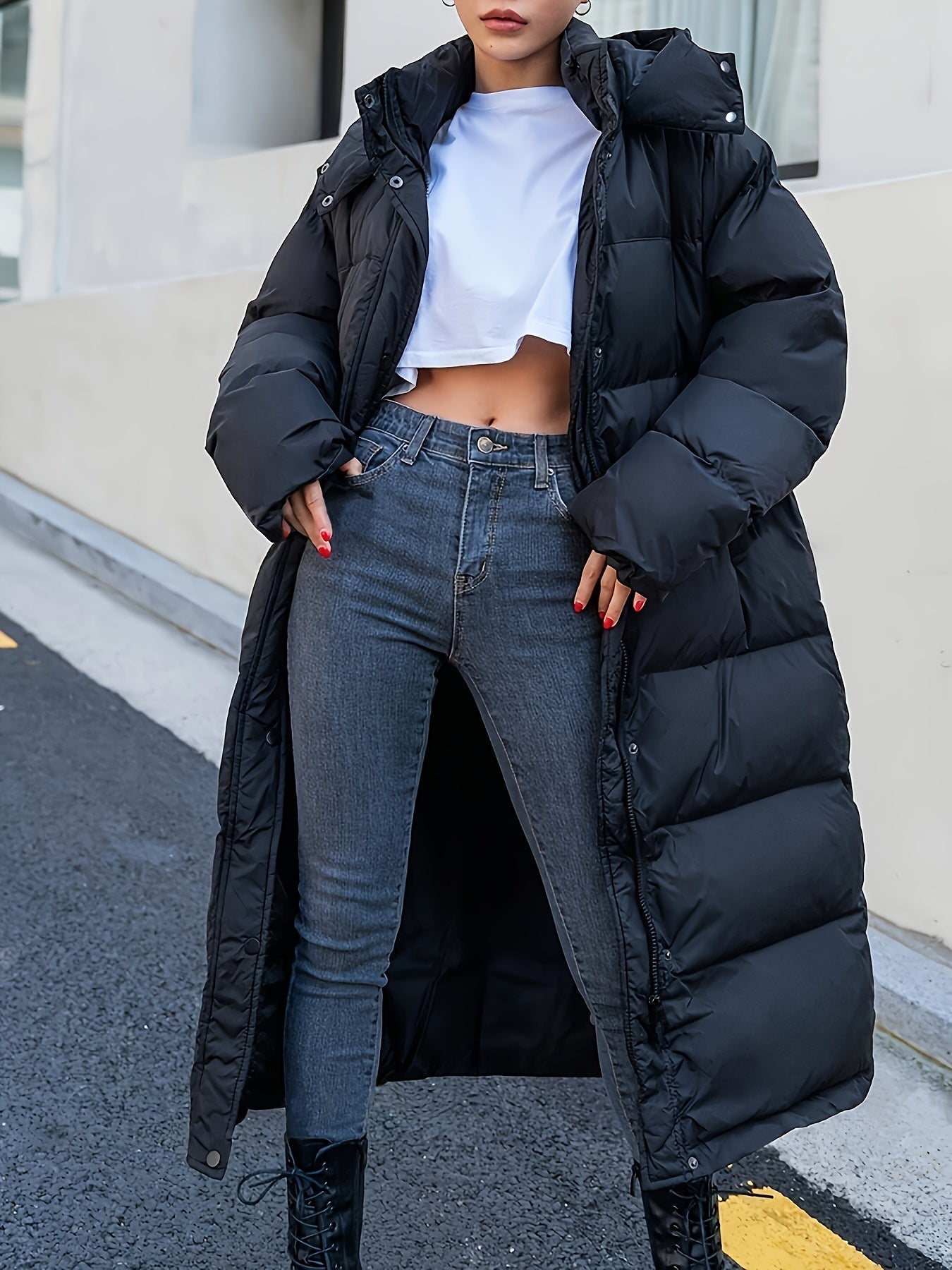 Jessica | Long Women's Puffer Jacket with Hood