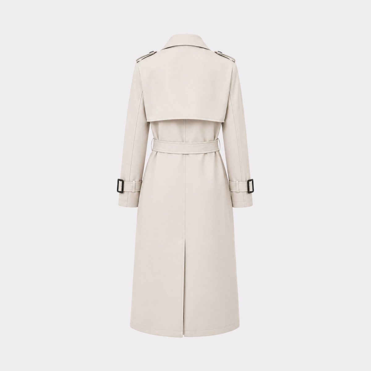 Women's Double-Breasted Belted Trench Coat Oversized Fit