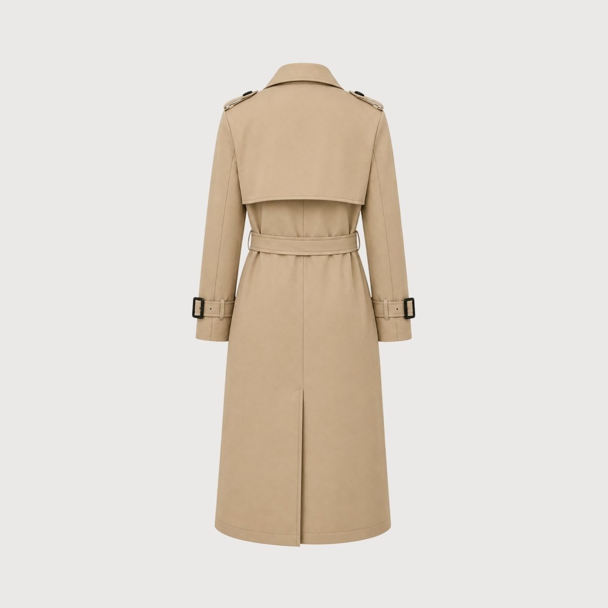 Women's Double-Breasted Belted Trench Coat Oversized Fit