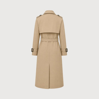 Women's Double-Breasted Belted Trench Coat Oversized Fit