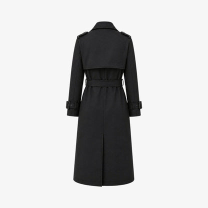 Women's Double-Breasted Belted Trench Coat Oversized Fit