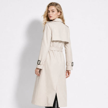 Women's Double-Breasted Belted Trench Coat Oversized Fit