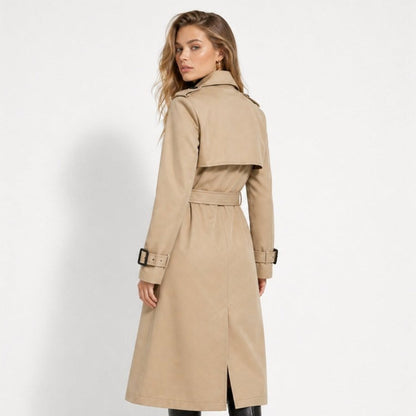 Women's Double-Breasted Belted Trench Coat Oversized Fit