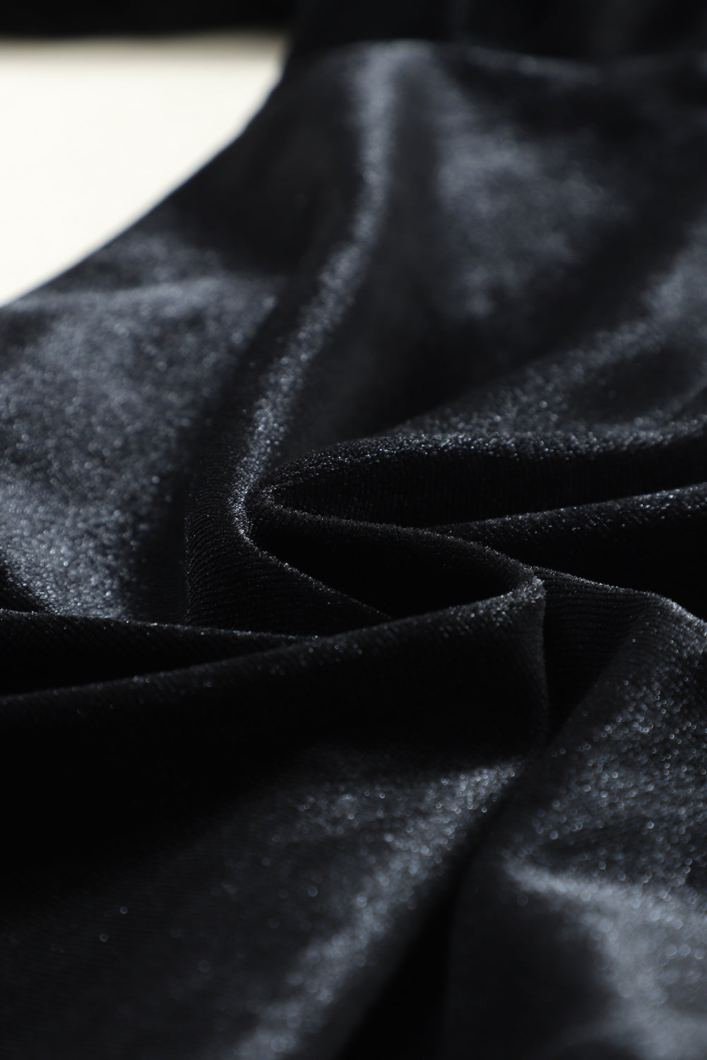 Velvet High-Waist Joggers — Black