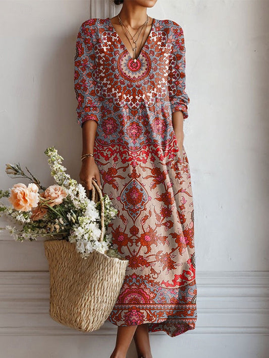 Zella | Classic Geometric Everyday Comfort Dress