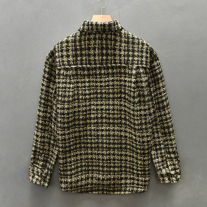 Emmanuel | Men's Casual Houndstooth Button-Up Shirt