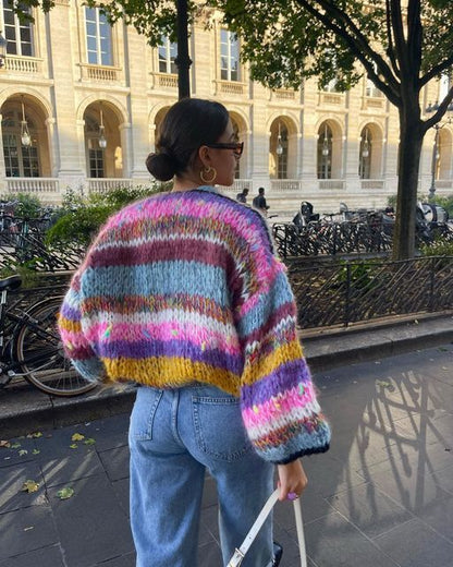 Ashley | Cozy Multicolor Knitted Cardigan for Women