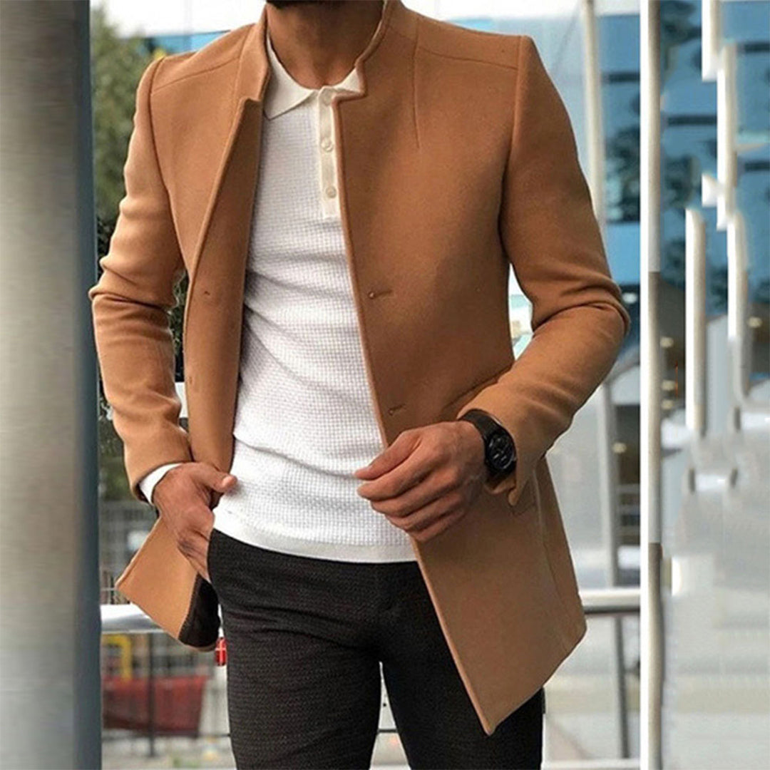 Matthew | Herren Wintermantel in Camel, schmale Passform