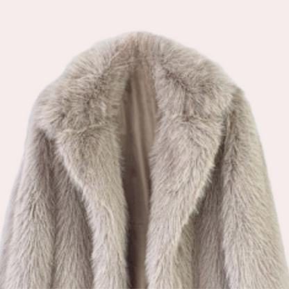 Women's Long Teddy Coat Open Front Relaxed Fit