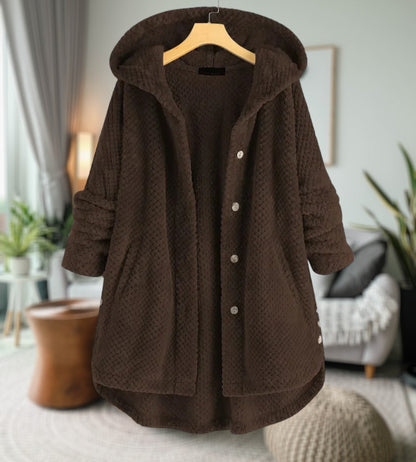 Women's Hooded Teddy Coat with Oversized Fit