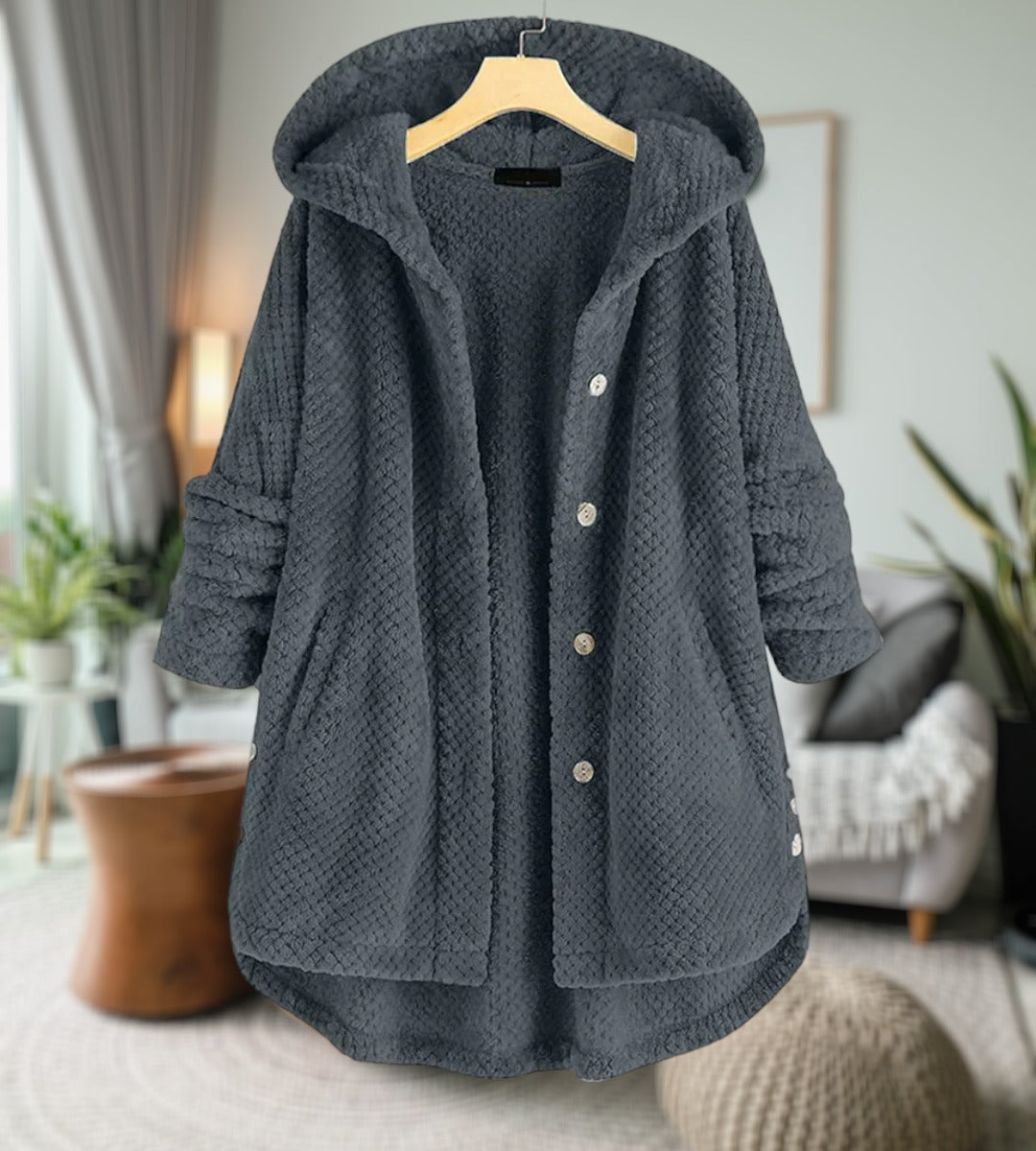 Women's Hooded Teddy Coat with Oversized Fit