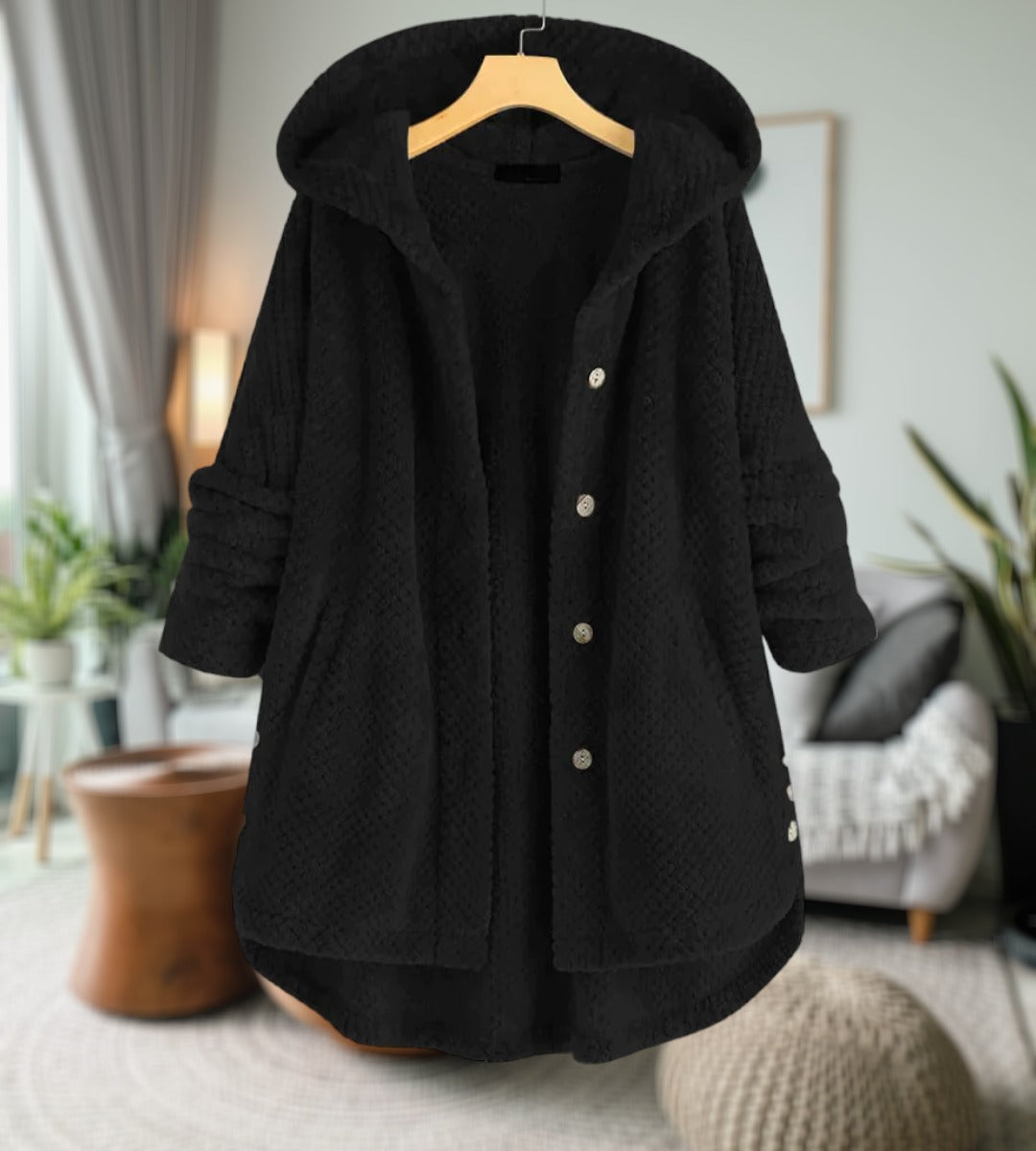 Women's Hooded Teddy Coat with Oversized Fit