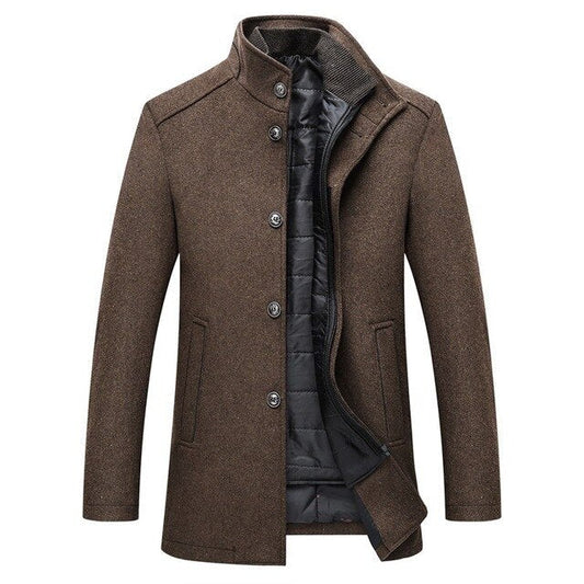 Jaxon | Winterjacke für Herren mit Stehkragen und Knopfleiste