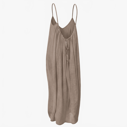 Soleia – Elegant Flowy Open-Back Summer Maxi Dress