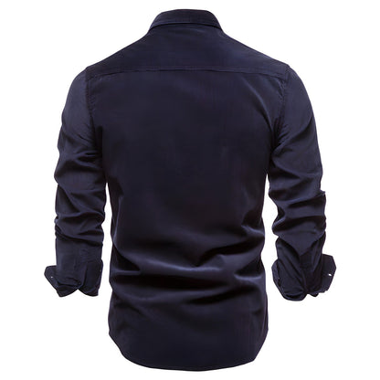 Adam | Men’s Casual Military Style Long Sleeve Shirt