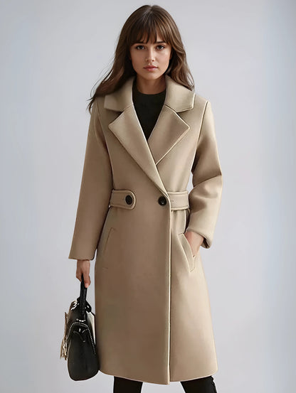 Sydney | Eleganter Damen-Wintermantel mit Gürtel und langen Ärmeln