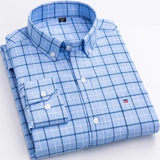 Jeffrey | Kariertes Button-Down Hemd für Herren