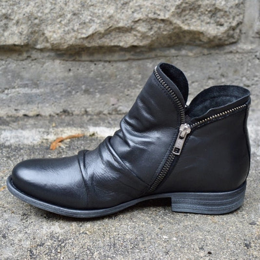 Makayla | Damen Herbst-Lederstiefeletten
