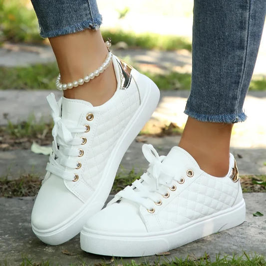 Paige | Women’s Breathable Quilted Walking Lace-Up Shoes